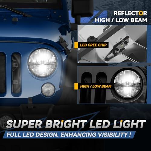 Auto Dynasty Headlights Assembly Compatible with 1959 2018 Jeep 並行輸入品_7