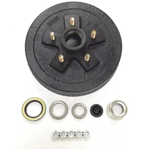 10\" x 2 1/4\" Trailer Brake Hub Drum Kit 5 on 4.5\" for 3500 lbs a 並行輸入品の画像