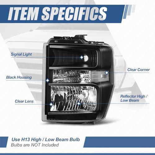 Auto Dynasty Headlights Assembly Compatible with 2008 2021 Ford 並行輸入品_4