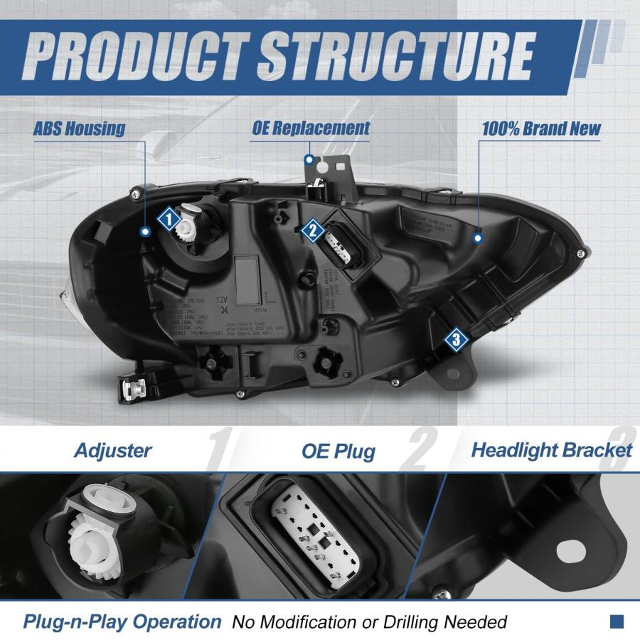 【並行輸入品】 Auto Dynasty FO2502369 Factory Style Headlight Assembly Headlampの画像