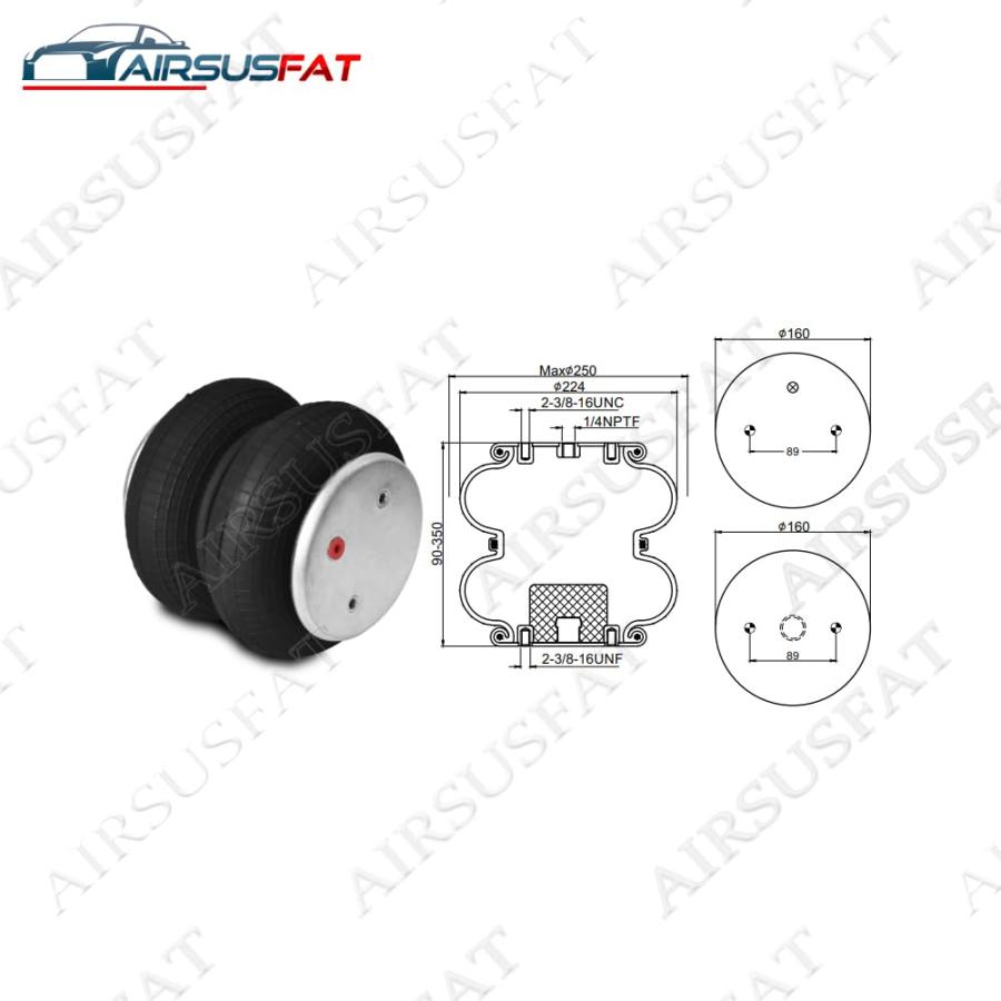 AIRSUSFAT 2PCS Air Suspension Spring Assembly Compatible with Co 並行輸入品_9