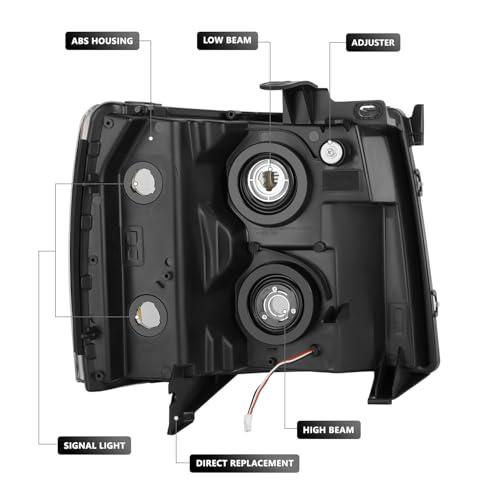 【並行輸入品】 DNA MOTORING Pair of Headlights Compatible with 2007 2013 Chevy_7