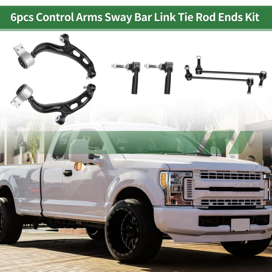 【並行輸入品】 X AUTOHAUX 6pcs Front Suspension Kit Lower Control Arm Outer Tie_3
