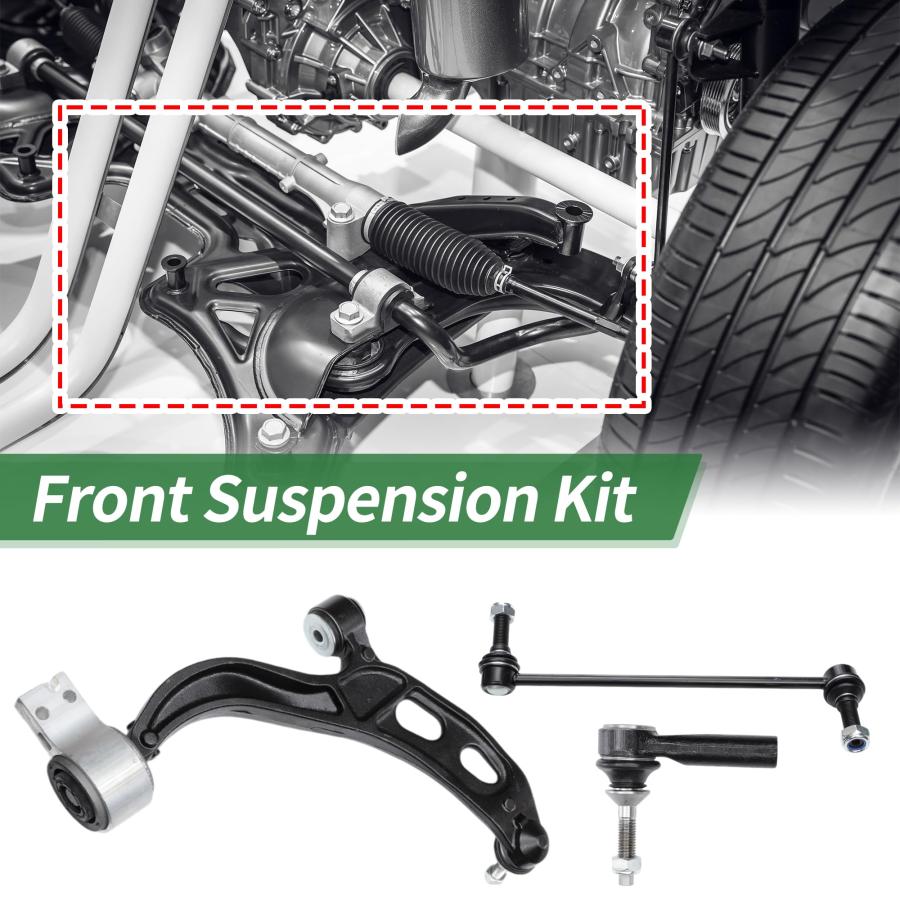 【並行輸入品】 X AUTOHAUX 6pcs Front Suspension Kit Lower Control Arm Outer Tie_6