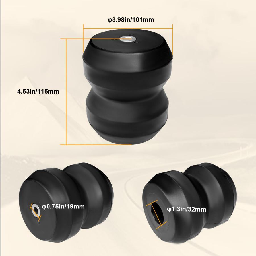 【並行輸入品】 MILLISEC Rear Rubber Helper Suspension Springs Kits Compatible w