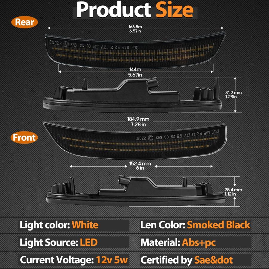 Side Marker Lights Compatible With Chrysler300 for Chrysler 300s 並行輸入品の画像