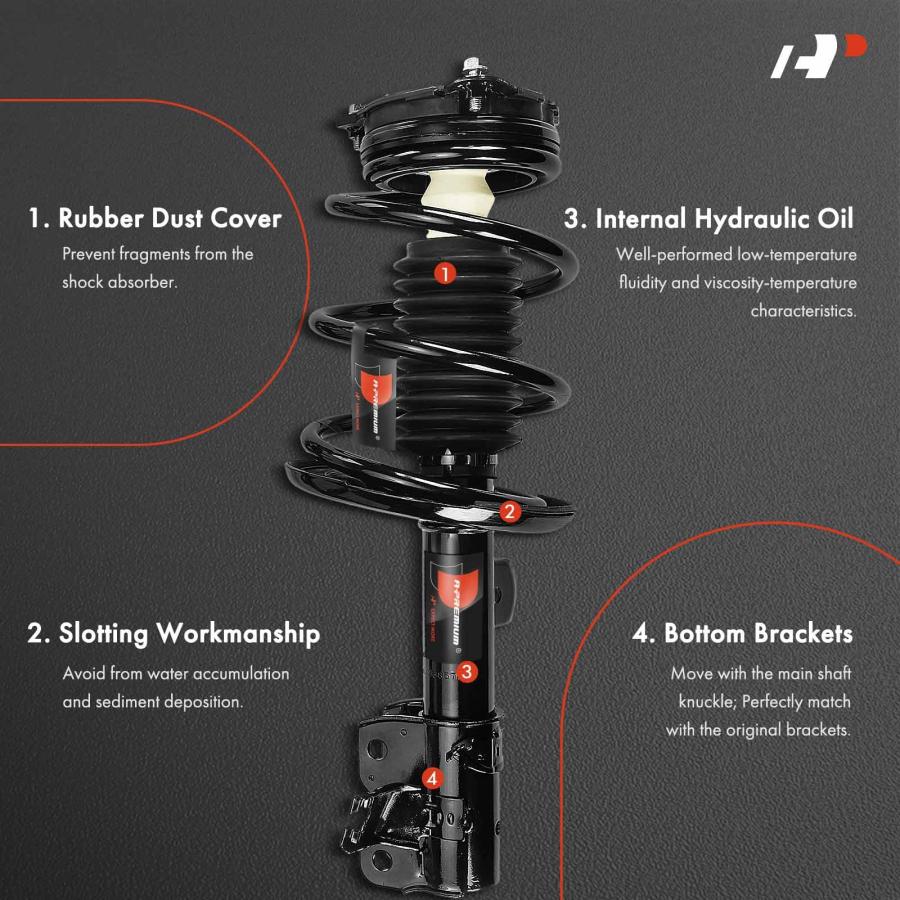 A Premium Set (4) Front and Rear Shock Absorber Compatible with  並行輸入品の画像