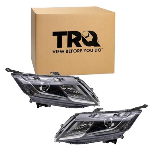 【並行輸入品】 TRQ Driver & Passenger Side Headlight Assembly Set Headlights Dr