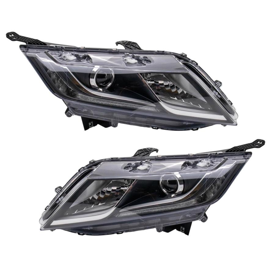 【並行輸入品】 TRQ Driver & Passenger Side Headlight Assembly Set Headlights Dr