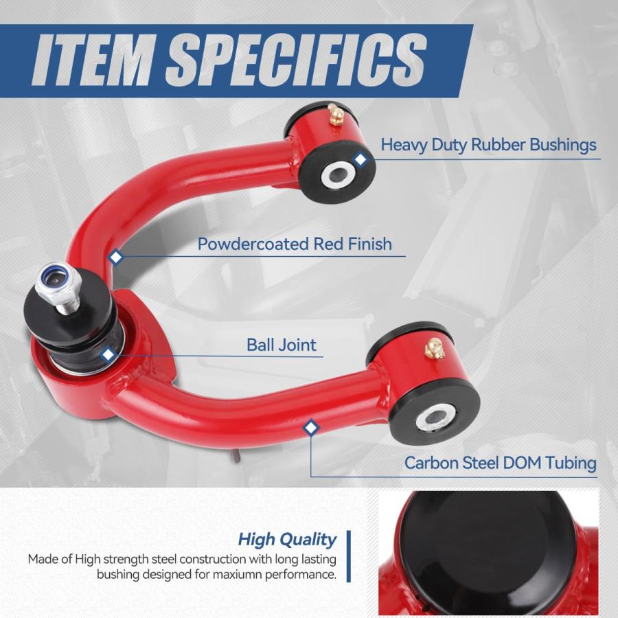 【並行輸入品】 Auto Dynasty Front Upper Control Arms Tubular Suspension Kit wit_3