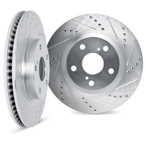 【並行輸入品】 Dynamic Friction Company Rear Brakes and Rotors| Drilled Slotted_1