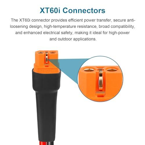 40フィート   10AWG XT60i メスソーラーケーブル 錫メッキ銅線 PVCジャケット付き XT60i ソーラ 並行輸入品 【Ｉ】