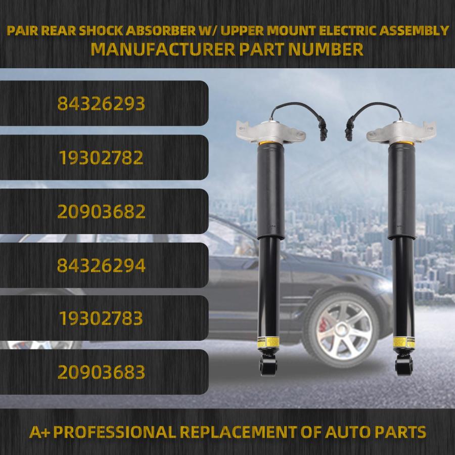【並行輸入品】 Dasbecan Pair Rear Air Suspension Shock Absorbers Struts Compatiの画像