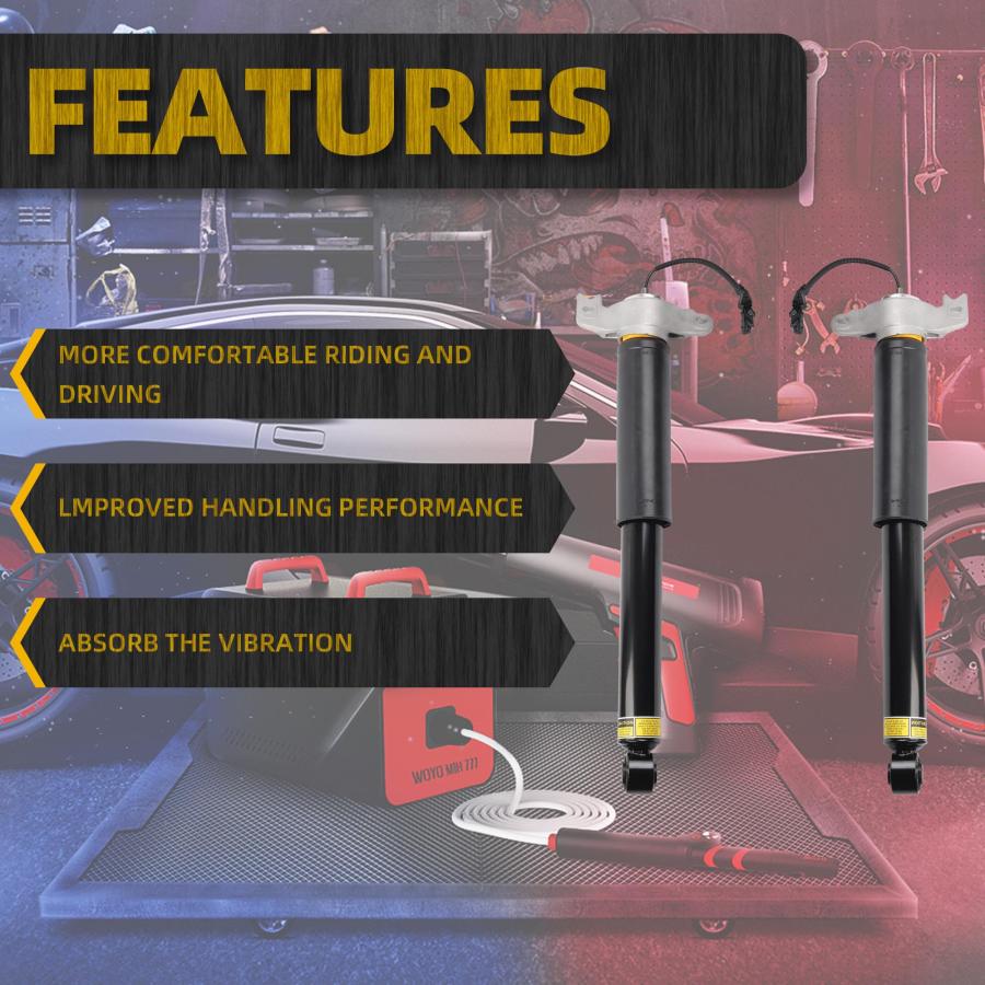 【並行輸入品】 Dasbecan Pair Rear Air Suspension Shock Absorbers Struts Compatiの画像