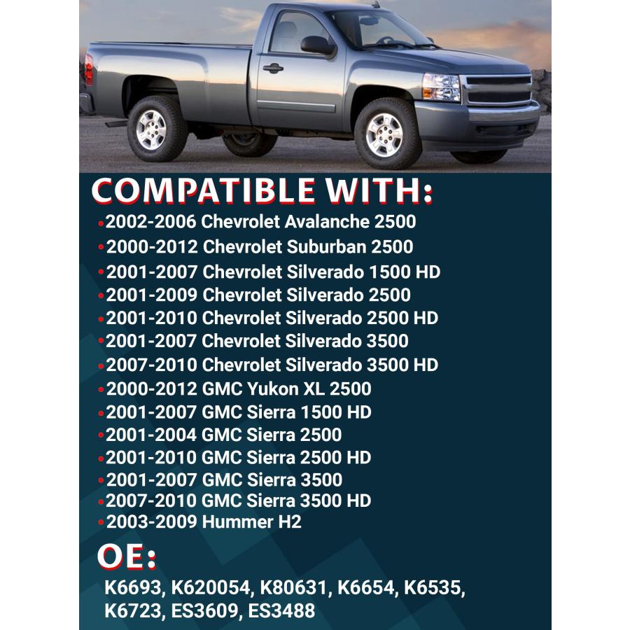 フロントアッパーコントロールアームスウェイバーティアロッドサスペンションキット Silverado Sierra 2500HD 3 並行輸入品_6