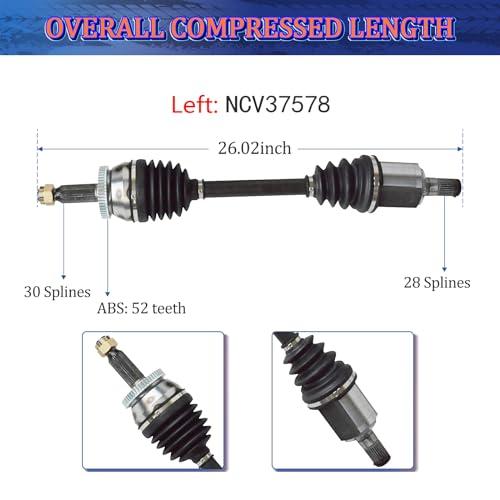 【並行輸入品】Maxfavor CVアクスルシャフトアセンブリ 2011 2013 起亜ソレント、2010 2012 ヒュンダイ サンタフェ 2の画像