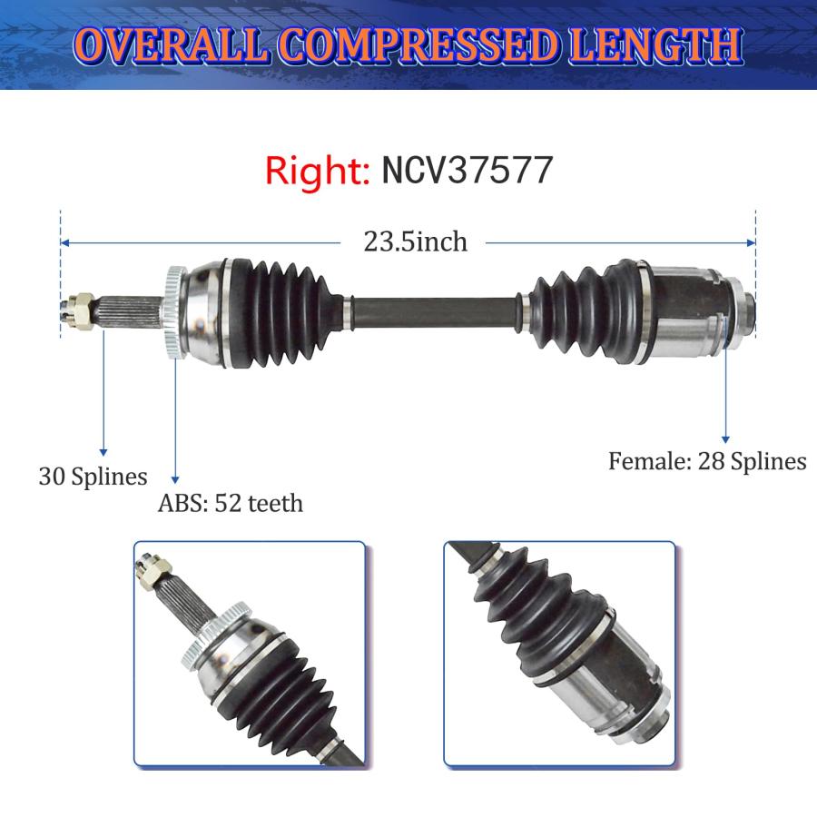 【並行輸入品】Maxfavor CVアクスルシャフトアセンブリ 2011 2013 起亜ソレント、2010 2012 ヒュンダイ サンタフェ 2の画像