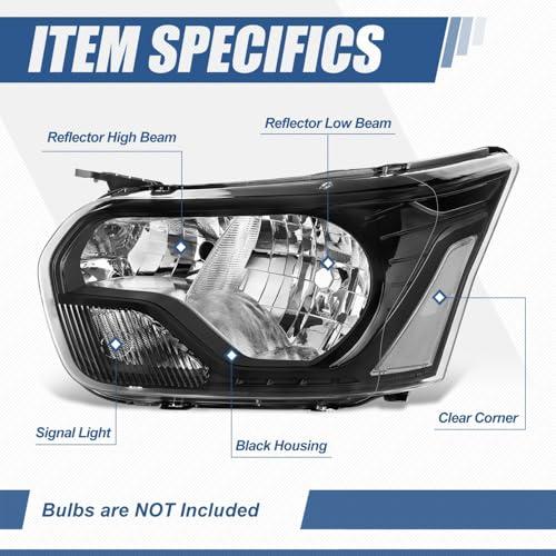 【並行輸入品】 Auto Dynasty Headlights Assembly Compatible with 2016 2023 Fordの画像