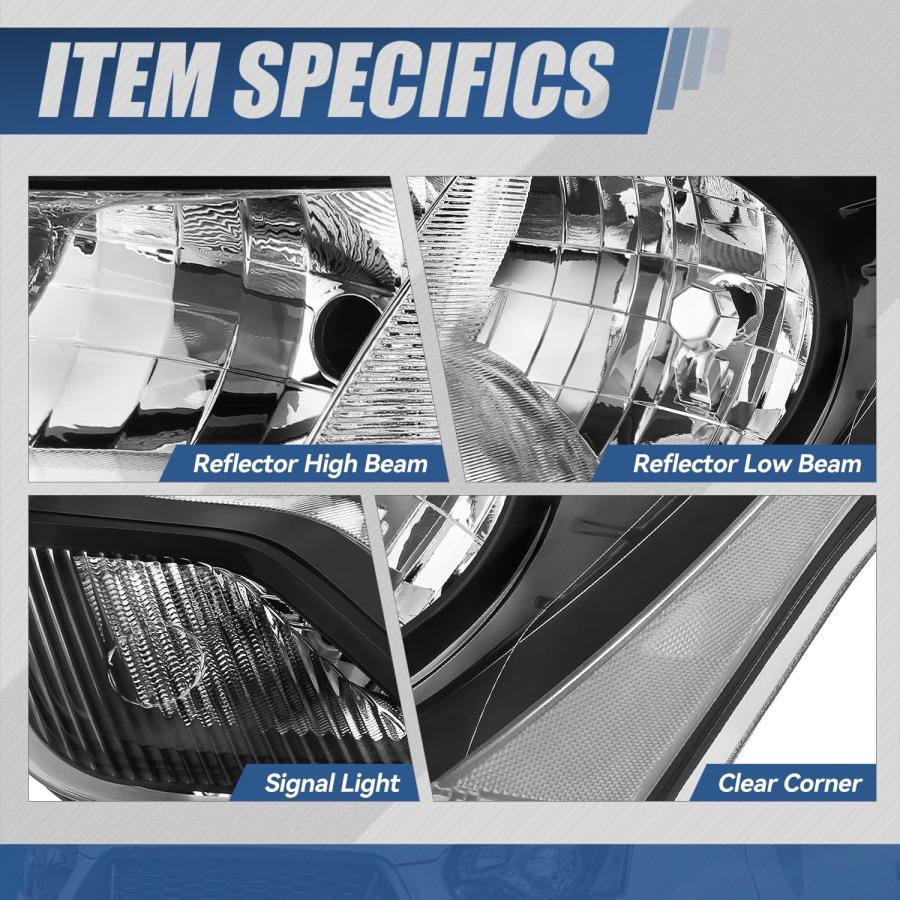 【並行輸入品】 Auto Dynasty Headlights Assembly Compatible with 2016 2023 Fordの画像