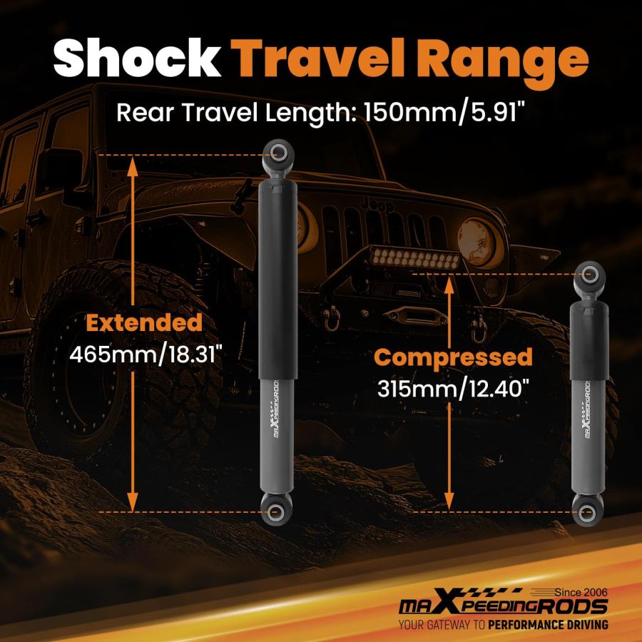 【並行輸入品】maXpeedingrods 5 7” Rear Lowering Shock for Chevy Silverado/GMC S_6