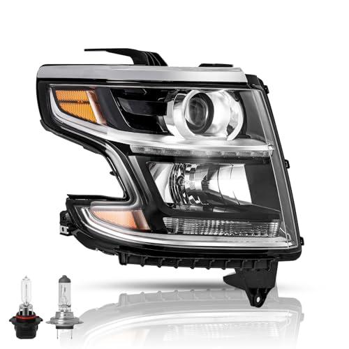 【並行輸入品】TUSDAR ヘッドライト アセンブリ LED DRL プロジェクター フィット 2015 2020 シボレー タホ サバーバンの画像