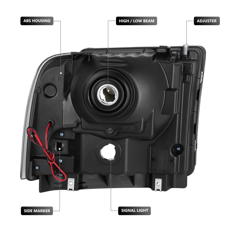 【並行輸入品】 DNA MOTORING Pair of Headlight Assemblies Compatible With 2005 2の画像