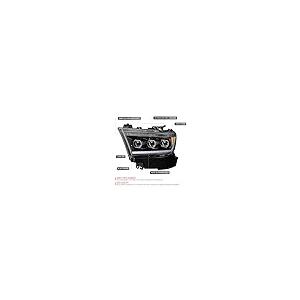【並行輸入品】 DNA MOTORING Pair of Headlight Assemblies Compatible With Ram 15の画像