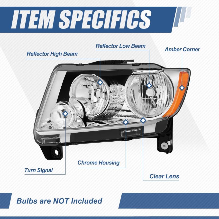 【並行輸入品】 Auto Dynasty Headlights Assembly Compatible with 2011 2012 2013_3