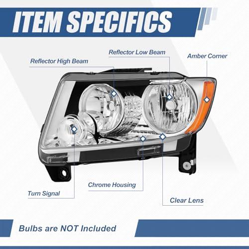 【並行輸入品】 Auto Dynasty Headlights Assembly Compatible with 2011 2012 2013_4