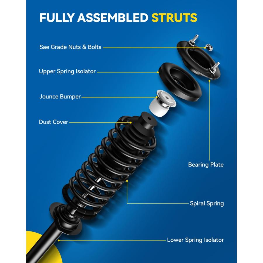 【並行輸入品】 PHILTOP Rear Shock Absorber Struts for Ridgeline 2006 2014, 1723の画像