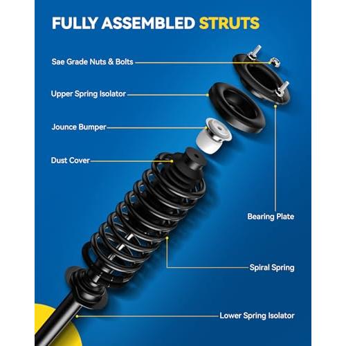 【並行輸入品】 PHILTOP Rear Shock Absorber Struts for Ridgeline 2006 2014, 1723の画像