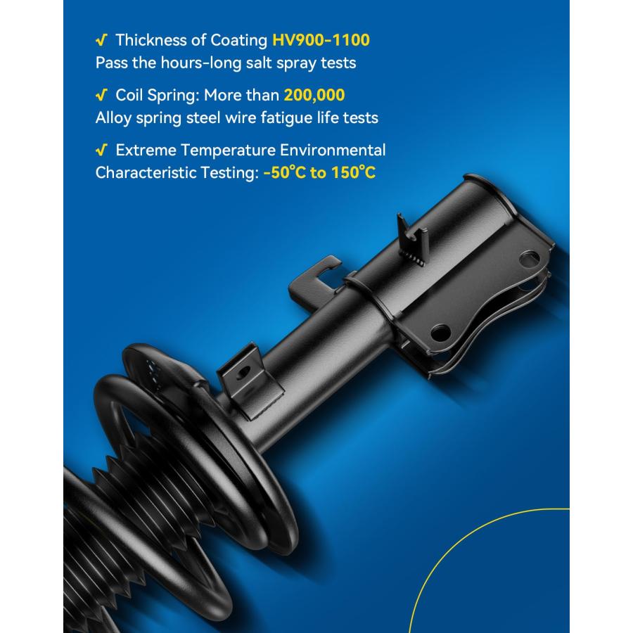 【並行輸入品】 PHILTOP Rear Shock Absorber Struts for Ridgeline 2006 2014, 1723の画像