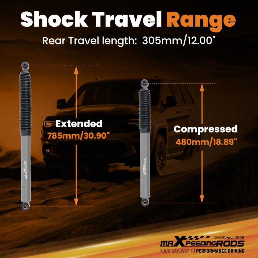 【並行輸入品】maXpeedingrods 0 2\" Rear Shock Absorbers for Ford F 250 F 350 Supの画像