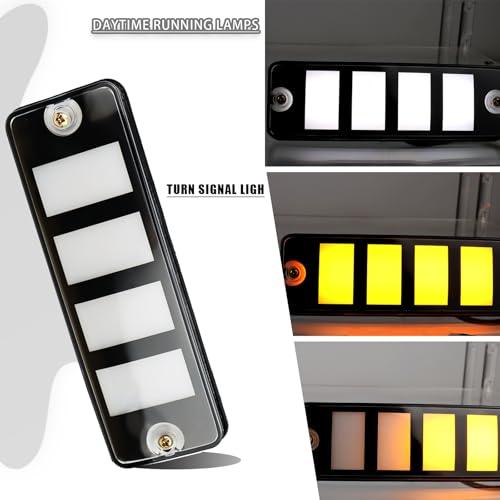 【並行輸入品】 ZDEERAOTO LED Front Bumper Side Marker DRL Amber Sequential Turn_4