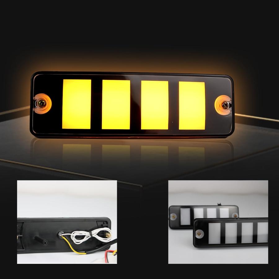 【並行輸入品】 ZDEERAOTO LED Front Bumper Side Marker DRL Amber Sequential Turn_9