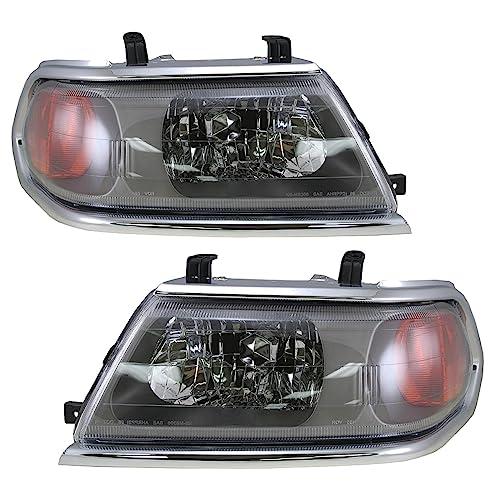 【並行輸入品】 TRQ Headlight Assembly Set Headlights Driver \u0026 Passenger Side Coの画像