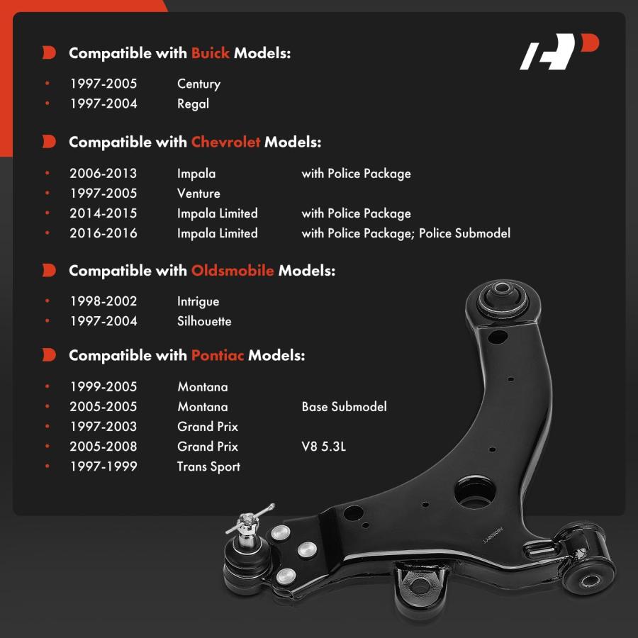 A Premium Front Left Lower Control Arm， with Ball Joint & Bushin 並行輸入品_3