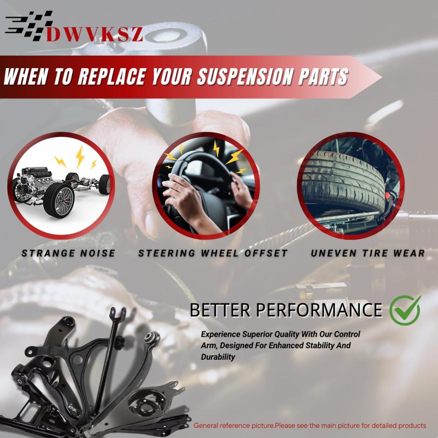 【並行輸入品】 Front Lower and Upper Control Arm   2PC Suspension Kit Upper andの画像