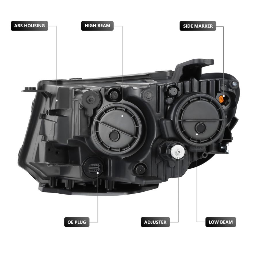 【並行輸入品】 DNA MOTORING OE Style Front Right Headlight Compatible With Jeepの画像