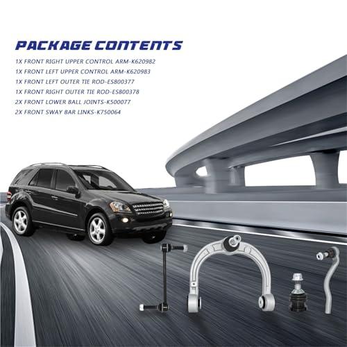 【並行輸入品】 8 Pcs Front Upper Control Arm Suspension Kit Compatible With Mer_7