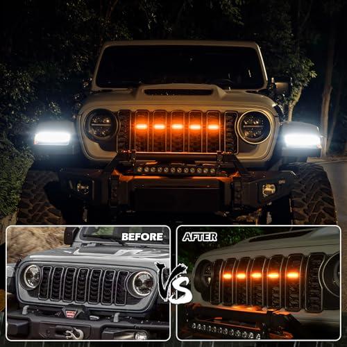 並行輸入品】MAIKER アンバー LED グリルライト 2024 2025 ジープ