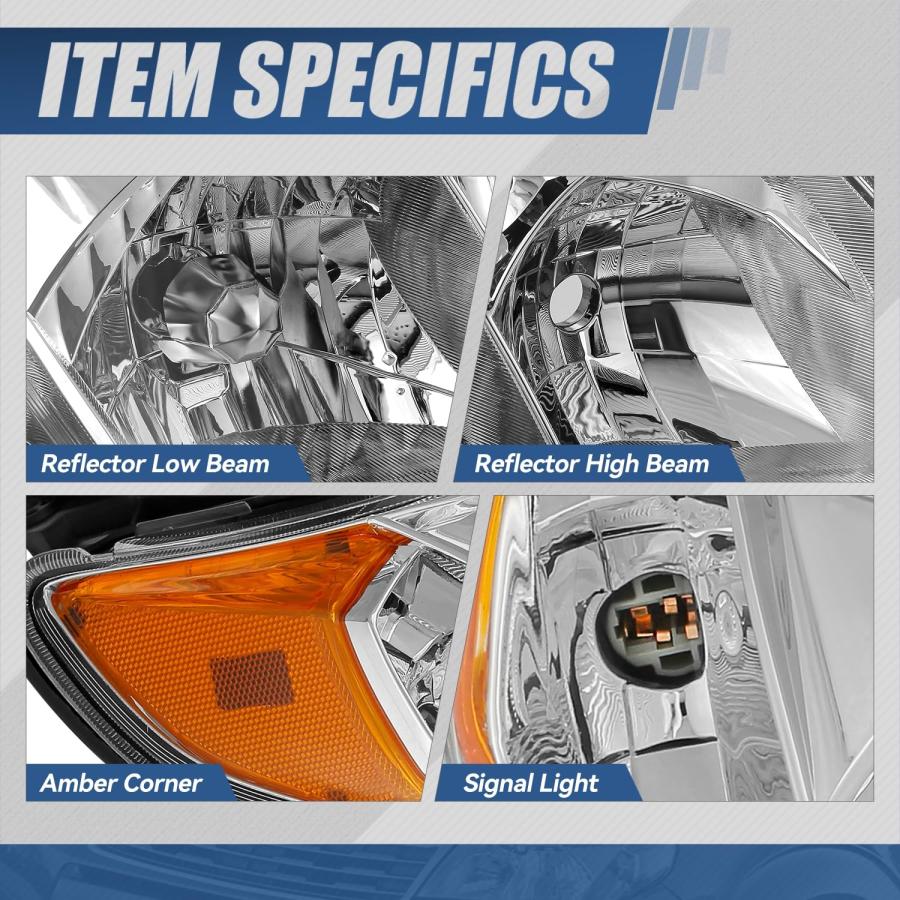 【並行輸入品】 Auto Dynasty Headlight Assembly Compatible with 2009 2013 Subaru_6