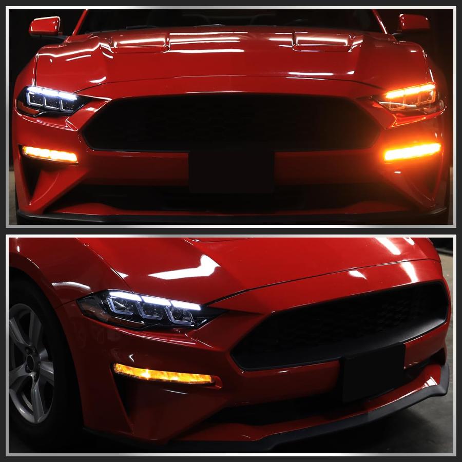 【並行輸入品】 Spec D Tuning Full LED Jet Black Headlights w/Sequential Turn Si_3