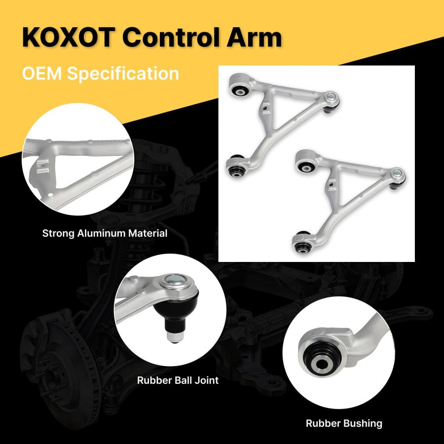 【並行輸入品】 Koxot 2Pcs Rear Upper Control Arm with Ball Joint Assembly Fit fの画像