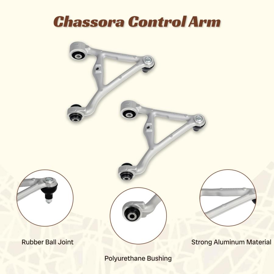 【並行輸入品】 Chassora 2PCS Rear Upper Control Arm with Ball Joint Assembly Fiの画像