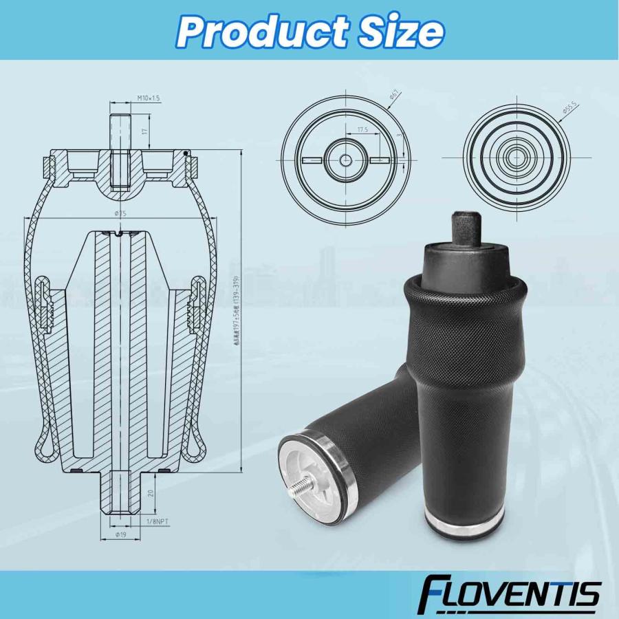 【並行輸入品】FLOVENTIS キャブ スリーパー エアスプリングバッグ ボルボ トラック OEM 交換用 21165207 8074629