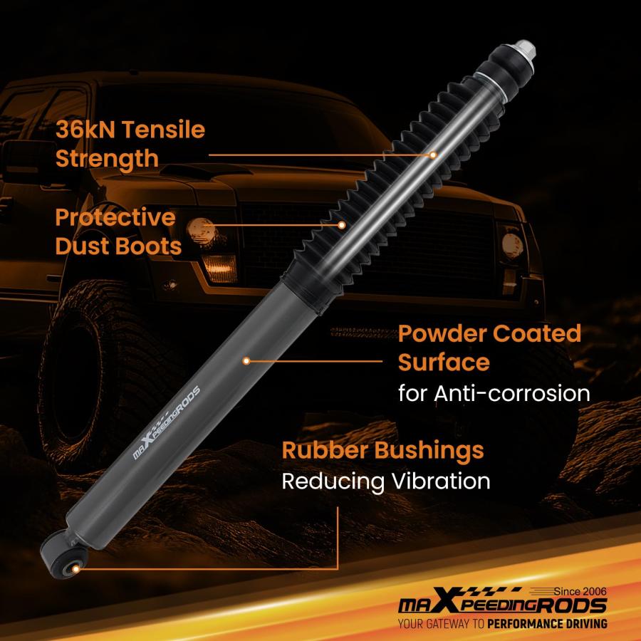 【並行輸入品】 maXpeedingrods 2 4.5\" Front Shock Absorbers for Ford F 250 Fordの画像