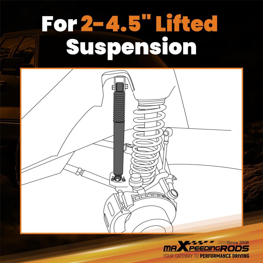 【並行輸入品】 maXpeedingrods 2 4.5\" Front Shock Absorbers for Ford F 250 Fordの画像