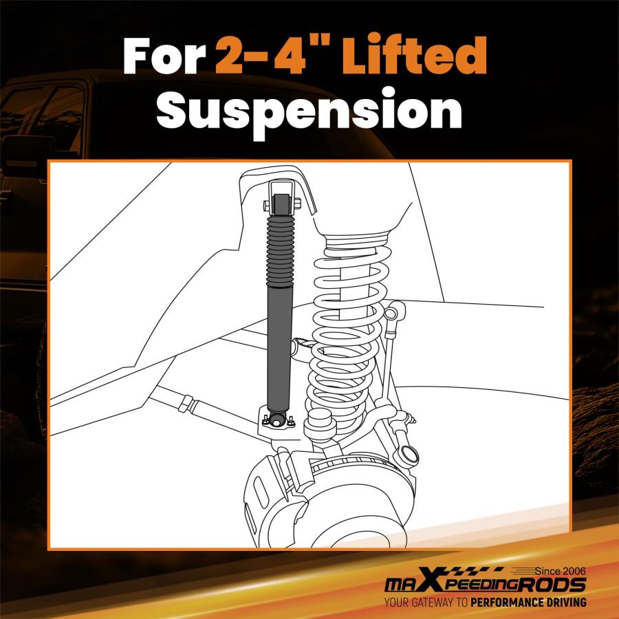 【並行輸入品】 maXpeedingrods 2 4\" Front Shock Absorbers for Ram 2500 4WD 2014の画像