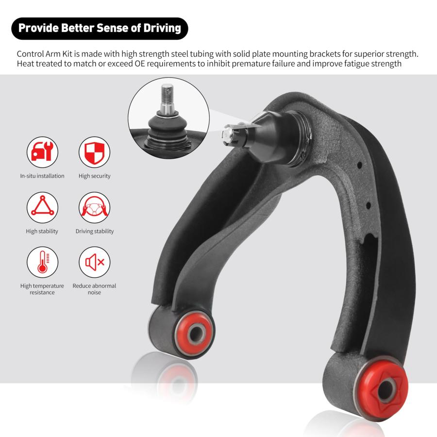 【並行輸入品】 Front Upper Control Arms with Ball Joints Assembly for 2005 2012_9